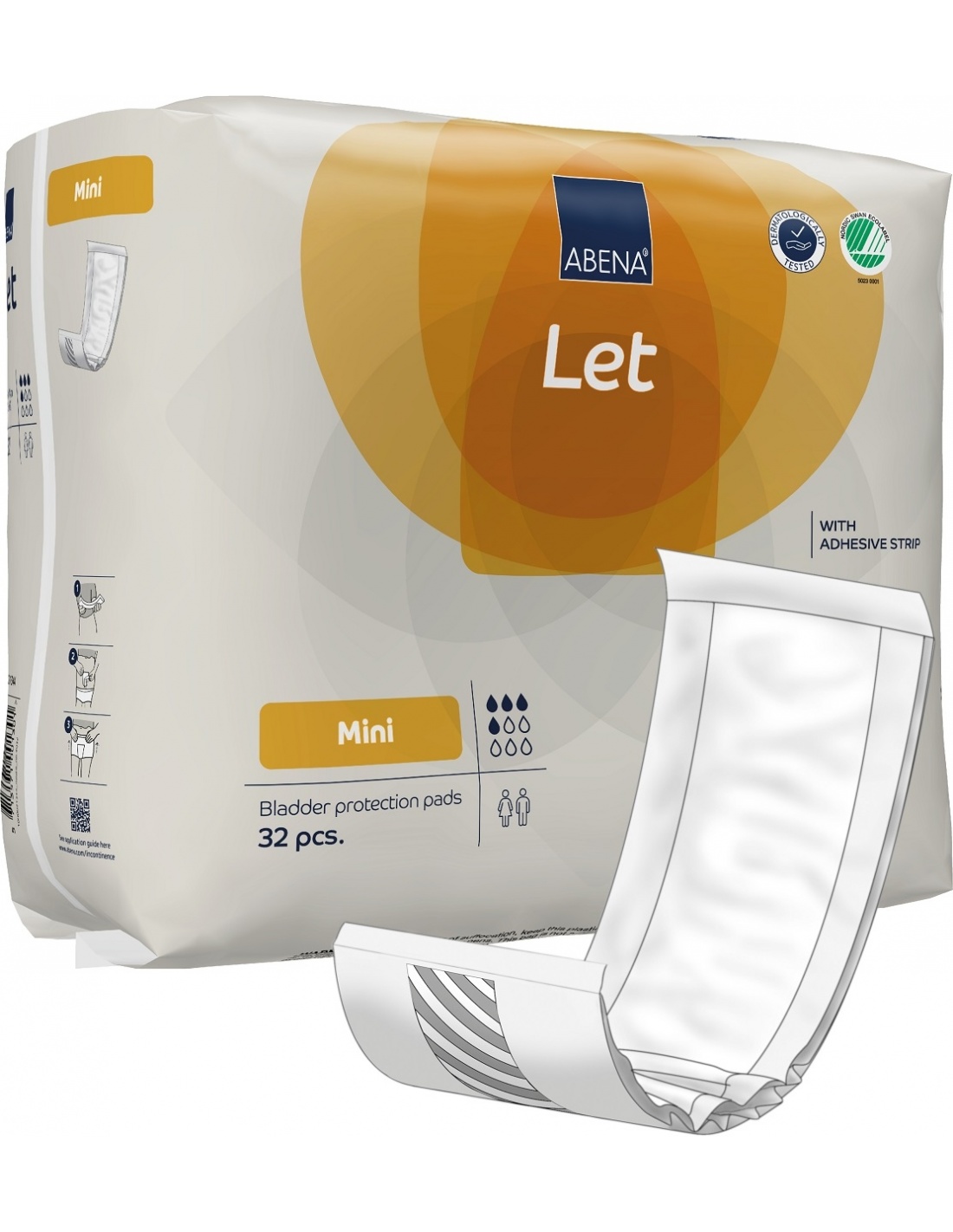 Abena Let Mini - absorbante anatomice cu benzi adezive - 32 buc