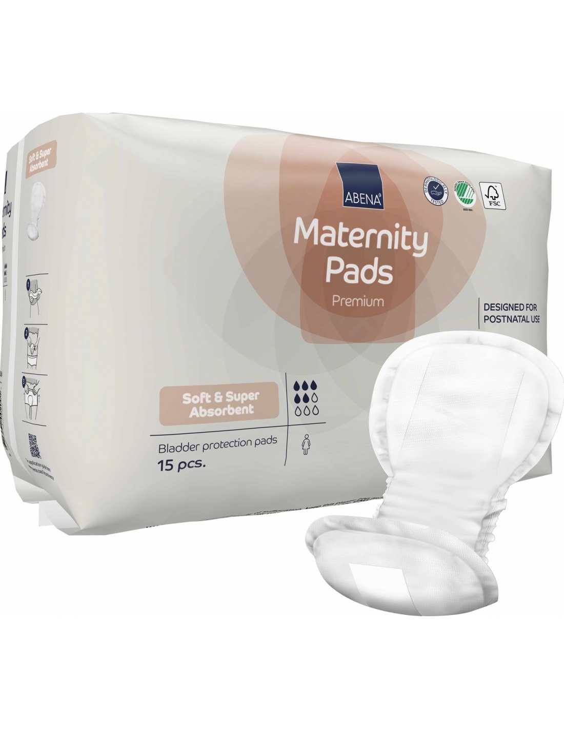 Abena Maternity - Absorbante anatomice post-natale - 15 buc