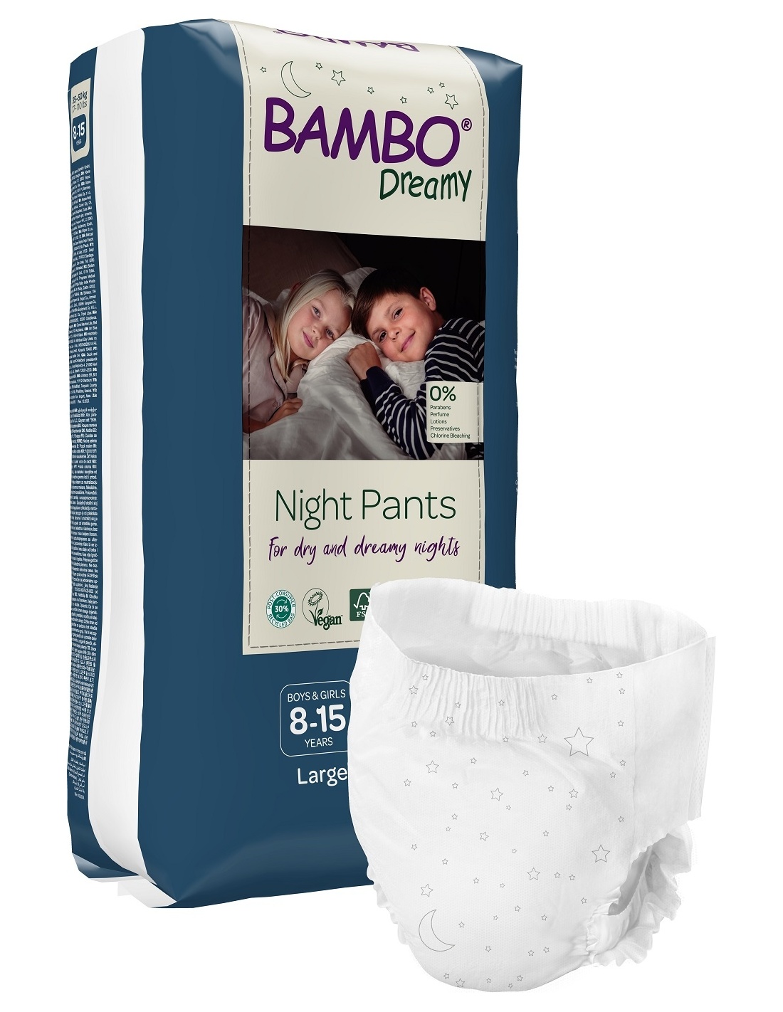 Bambo Dreamy - Scutece de noapte unisex 8 - 15 ani - 10 buc