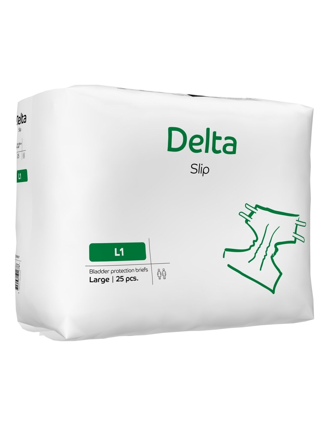 Delta Slip L1 2200 ml - Scutece incontinenta adulti - 25 buc