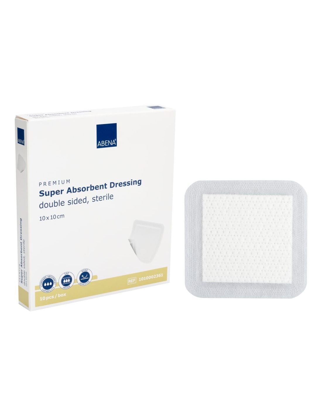 ABENA - Pansament steril superabsorbant SAP, 10 x 10 cm - 10 buc