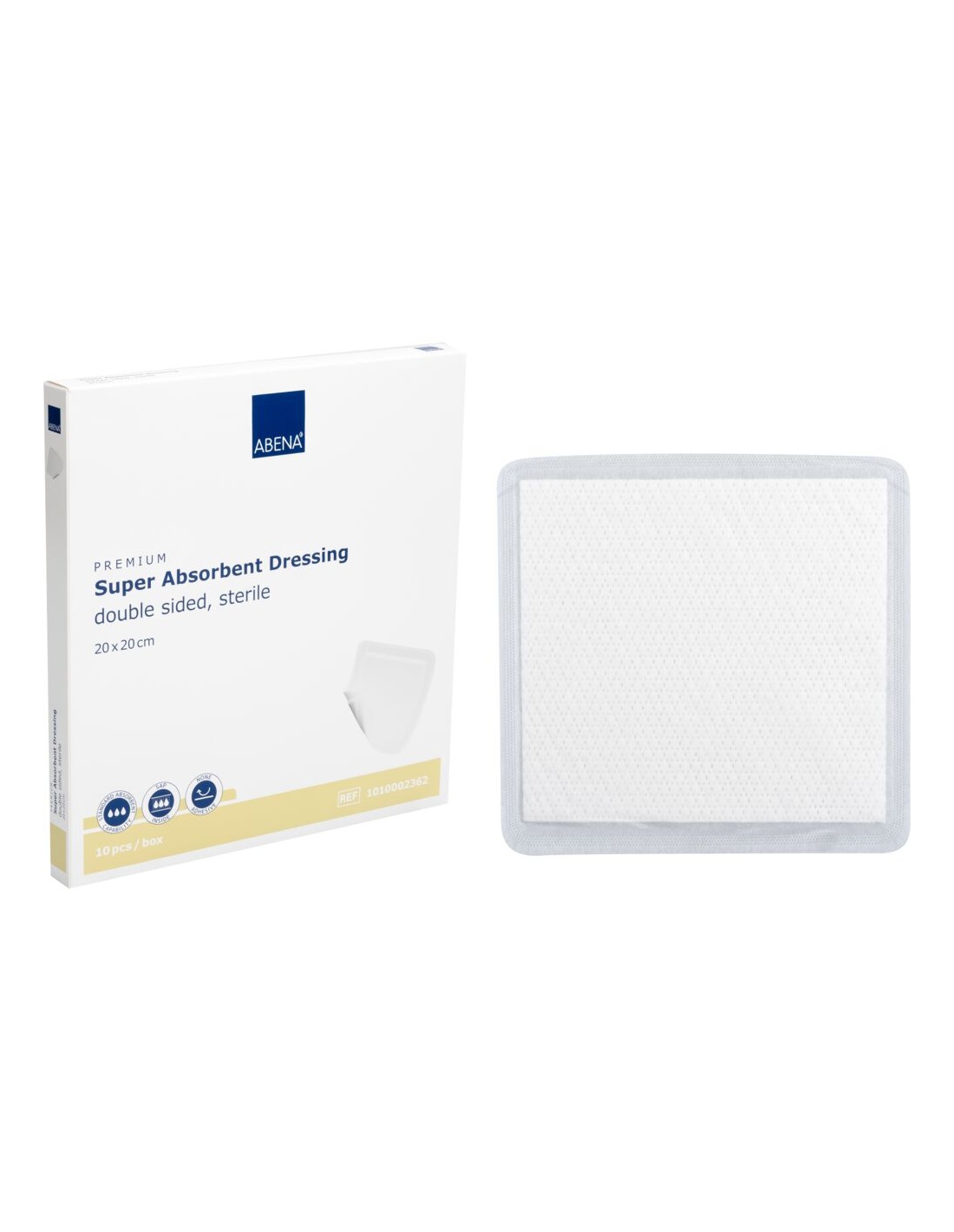 ABENA - Pansament steril superabsorbant SAP, 20 x 20 cm - 10 buc