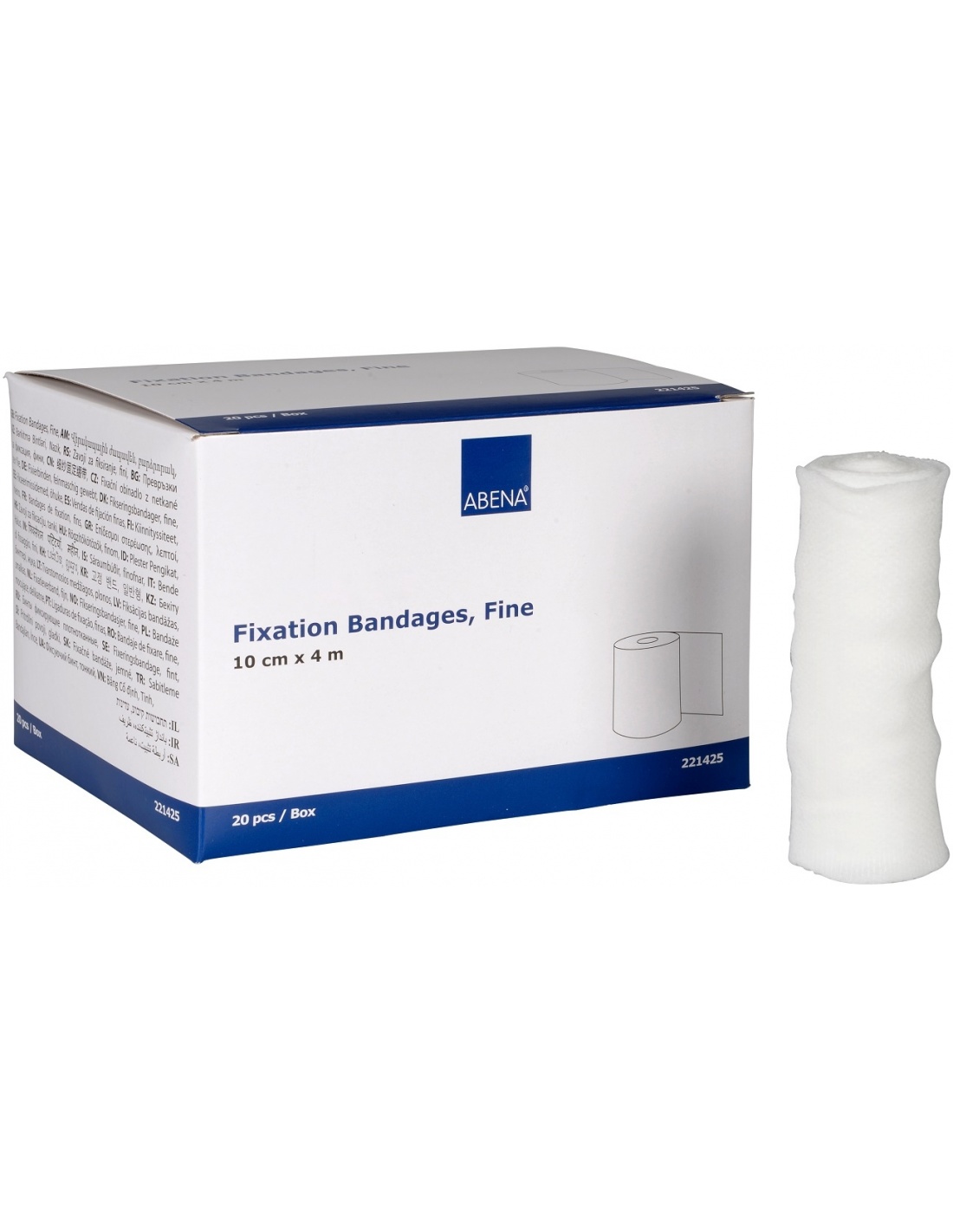 Bandaj elastic pentru fixarea pansamentelor - Abena - 10 cm x 4 m - 20 buc