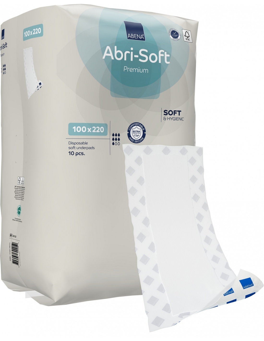 Abri Soft - Aleza premium absorbtie 4500 ml - 220 x 100 cm - 10 buc