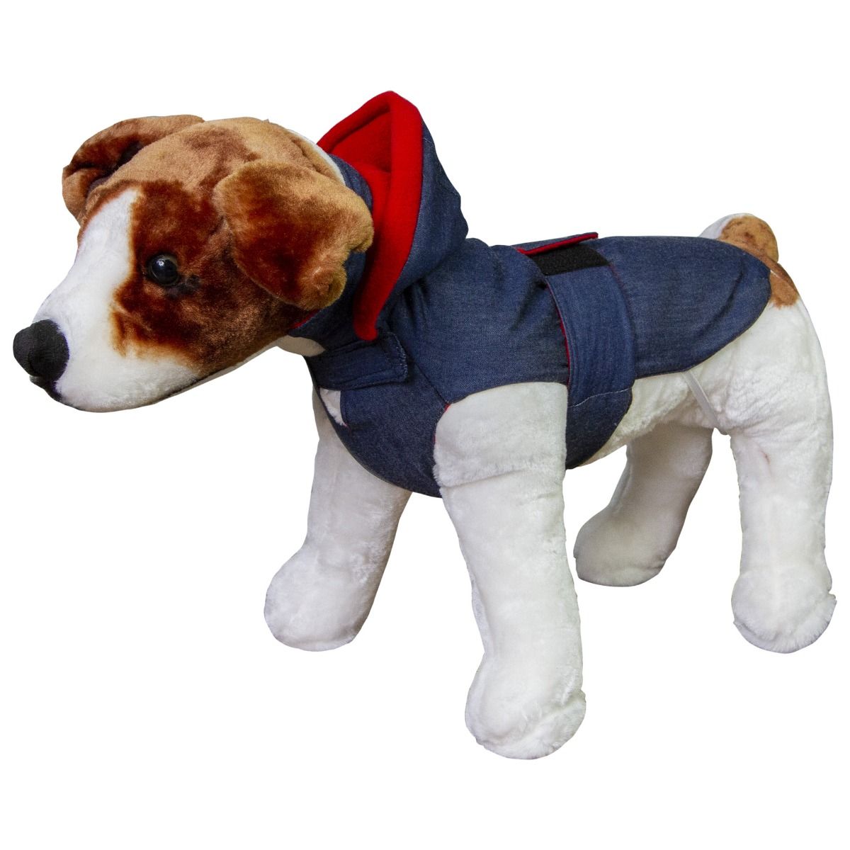Geaca animale captusita cu polar rosu 27cm