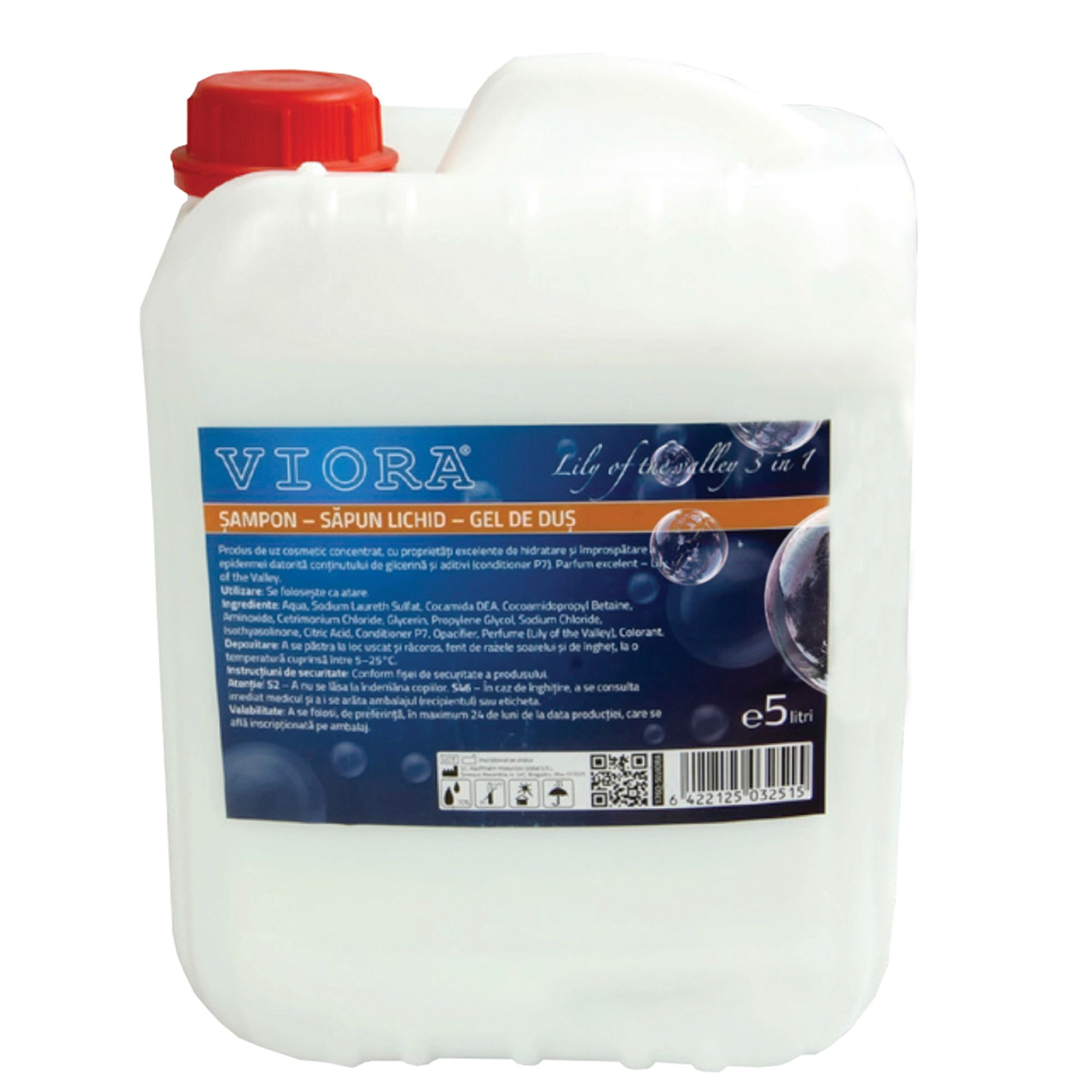 Sampon, gel de dus, sapun lichid 3 in 1 Viora, 5L