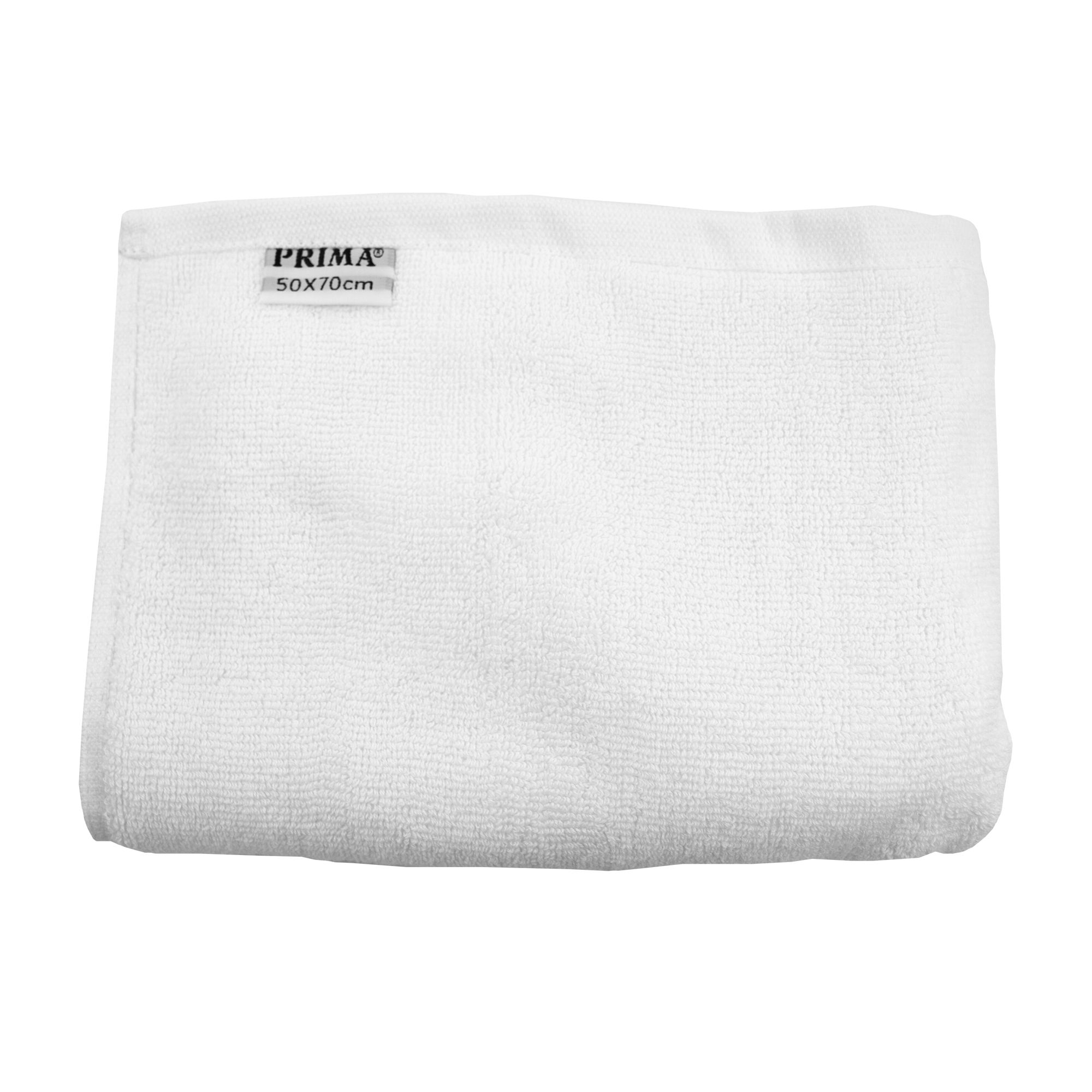 Prosop PRIMA 100% bumbac flausat alb, 50x70cm, 700gr/m2