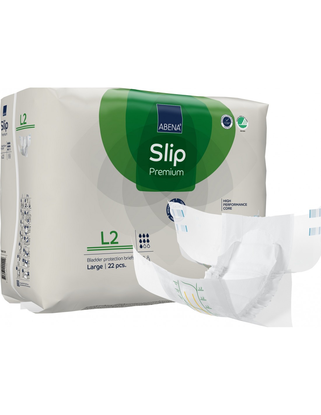 Abena Slip - Scutece incontinenta adulti premium - L2 - 3100 ml - 22 buc