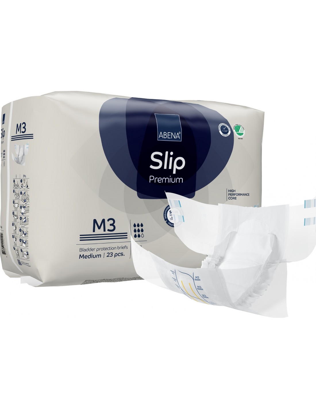 Abena Slip - Scutece incontinenta adulti premium - M3 - 3100 ml - 23 buc