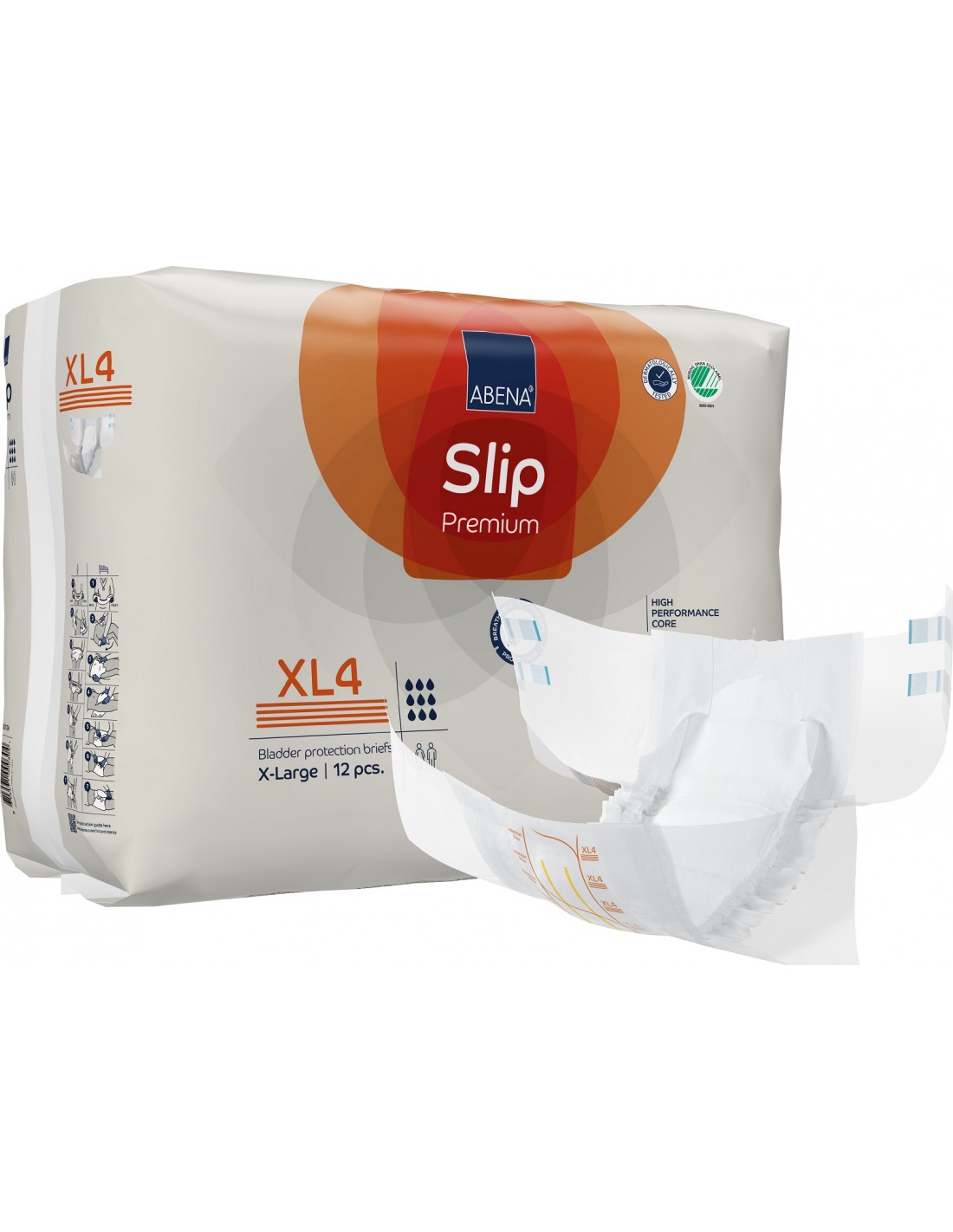 Abena Slip - Scutece incontinenta adulti premium - XL4 - 4000 ml - 12 buc