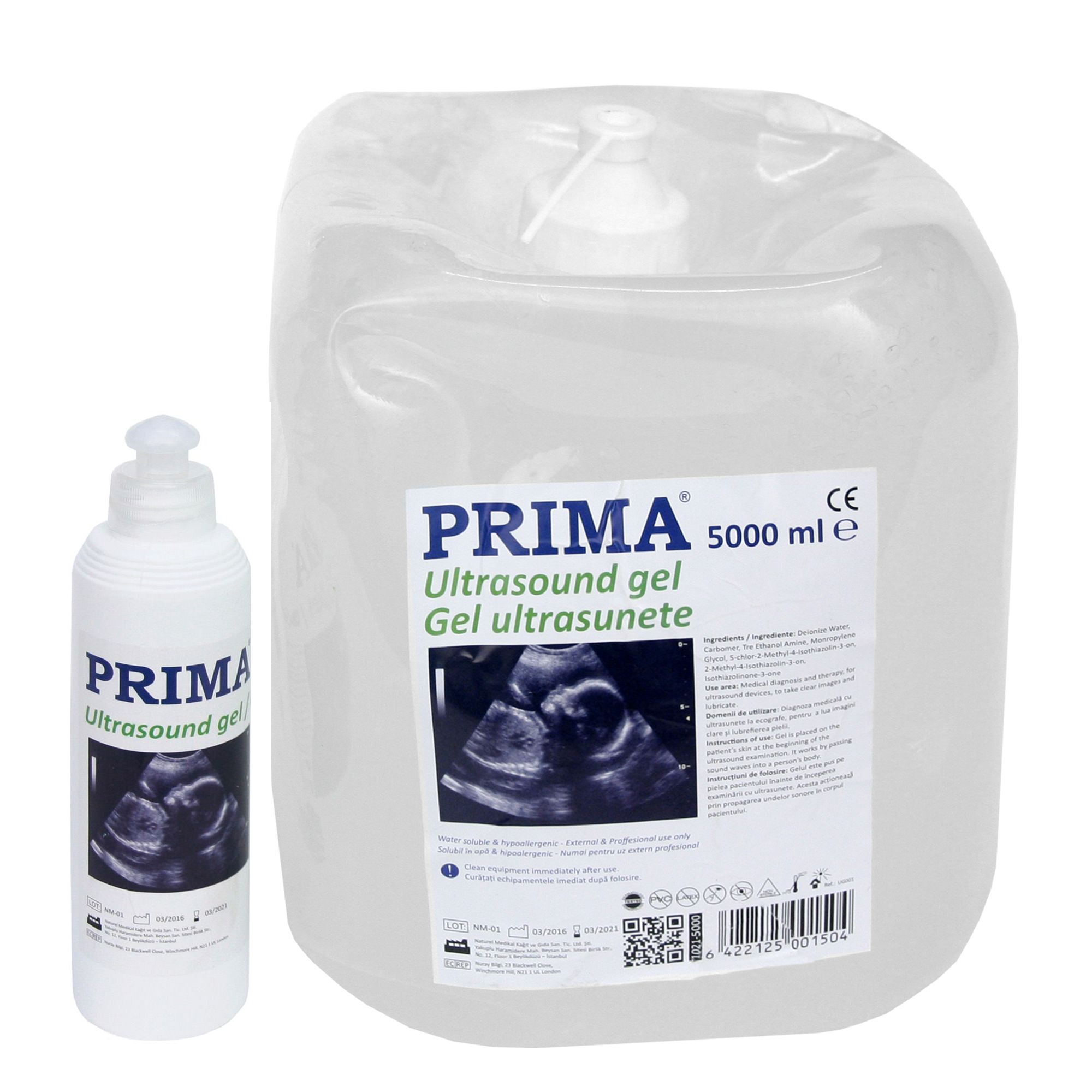 Gel ultrasunete ecografie & IPL 5 kg + flacon gol 260 ml