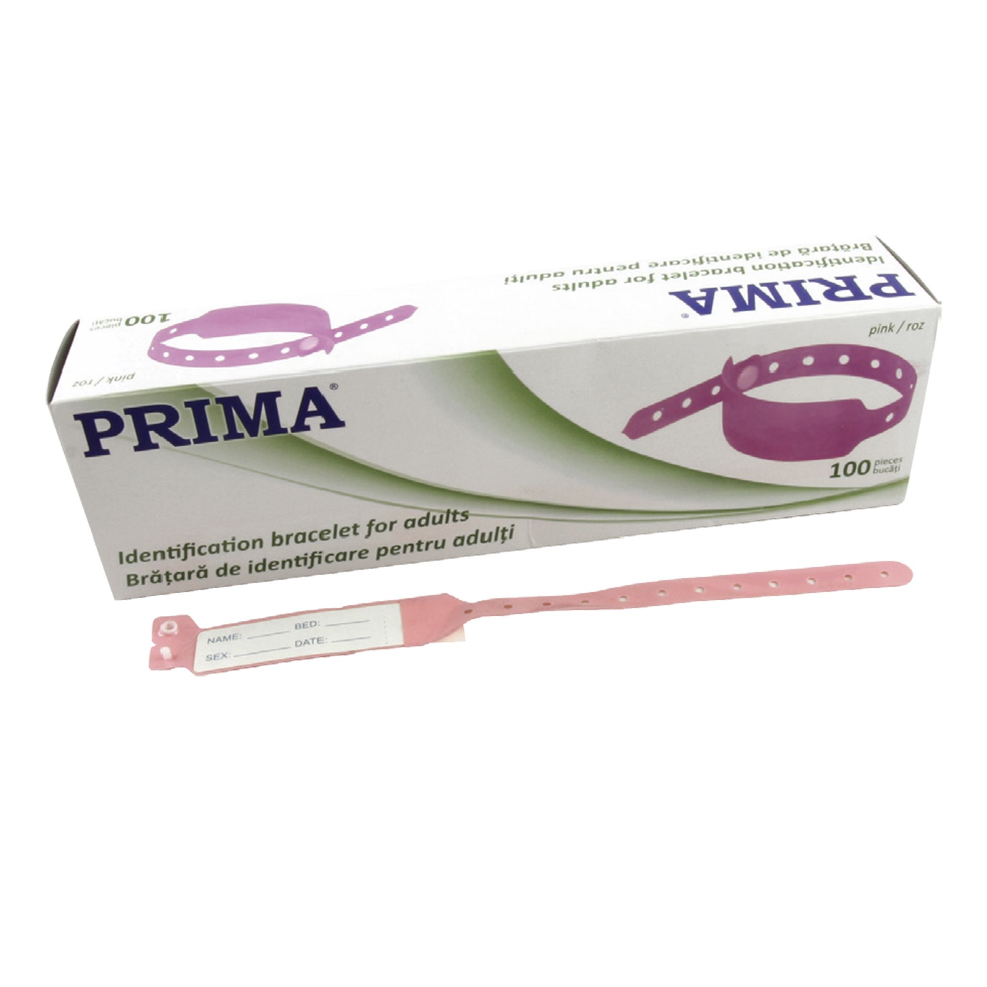 Benzi identificare adulti , roz  100 bucati/set