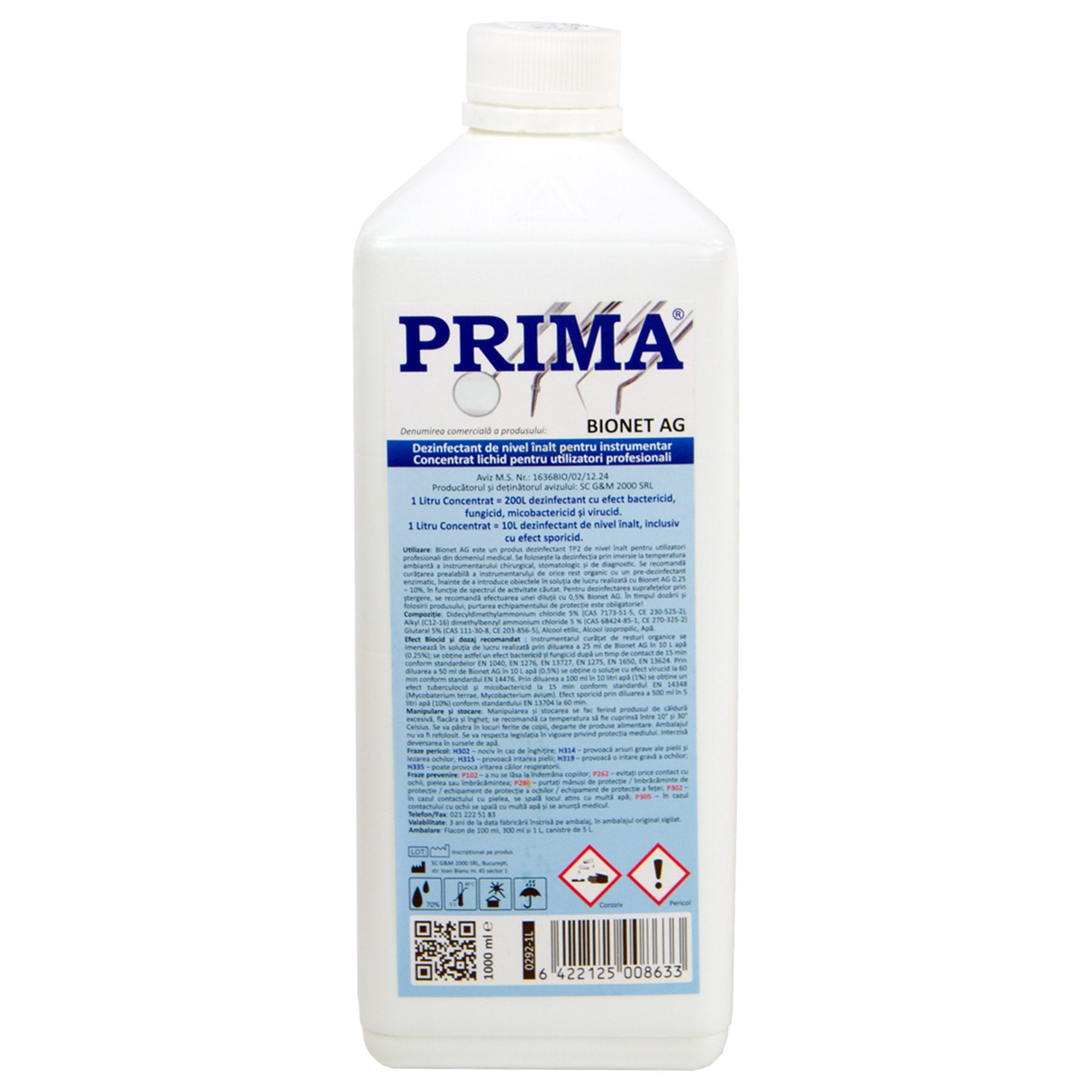 Dezinfectant  instrumente Bionet AG -  BIOCIDE - 1litru concentrat