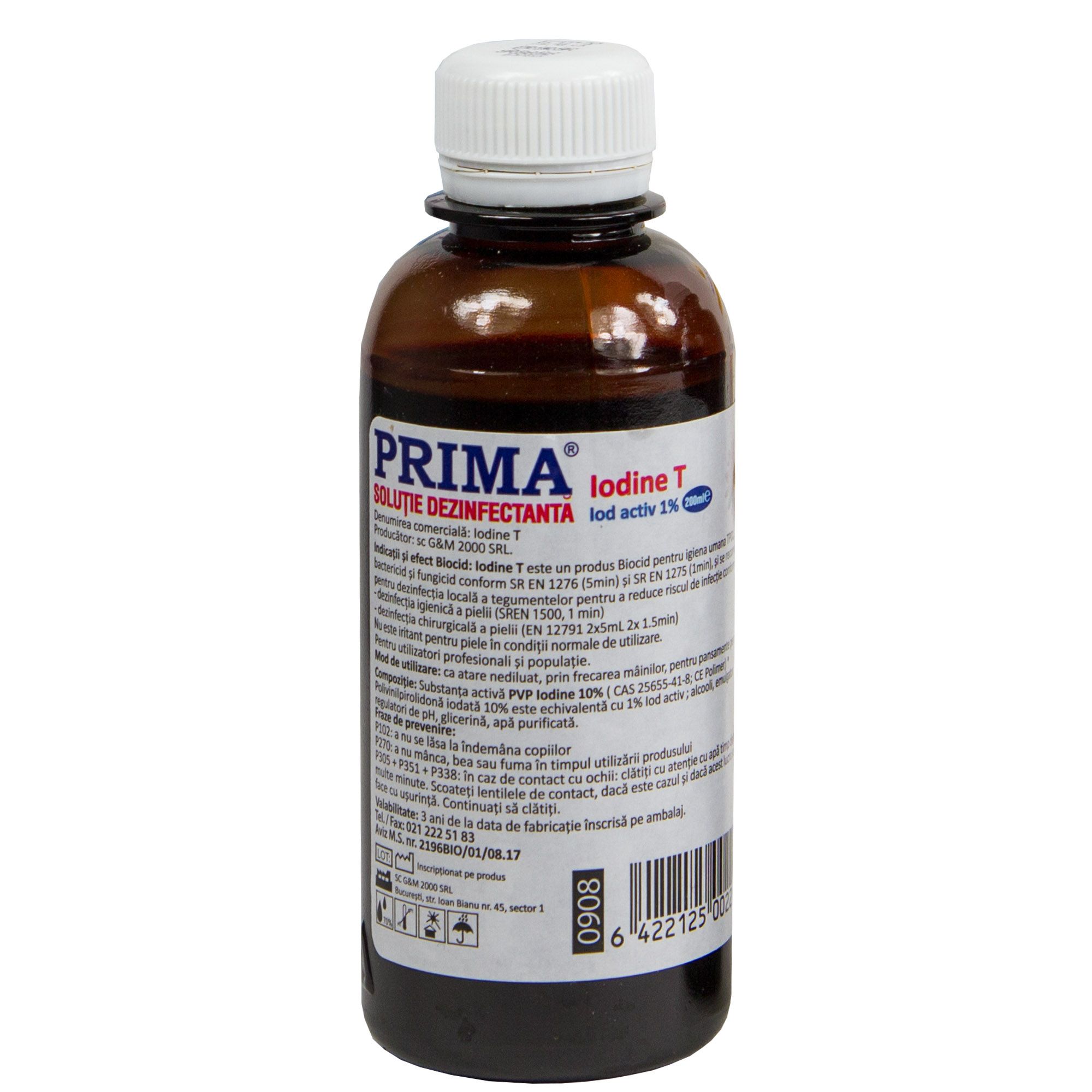 Solutie alcool iodat - 200 ml.