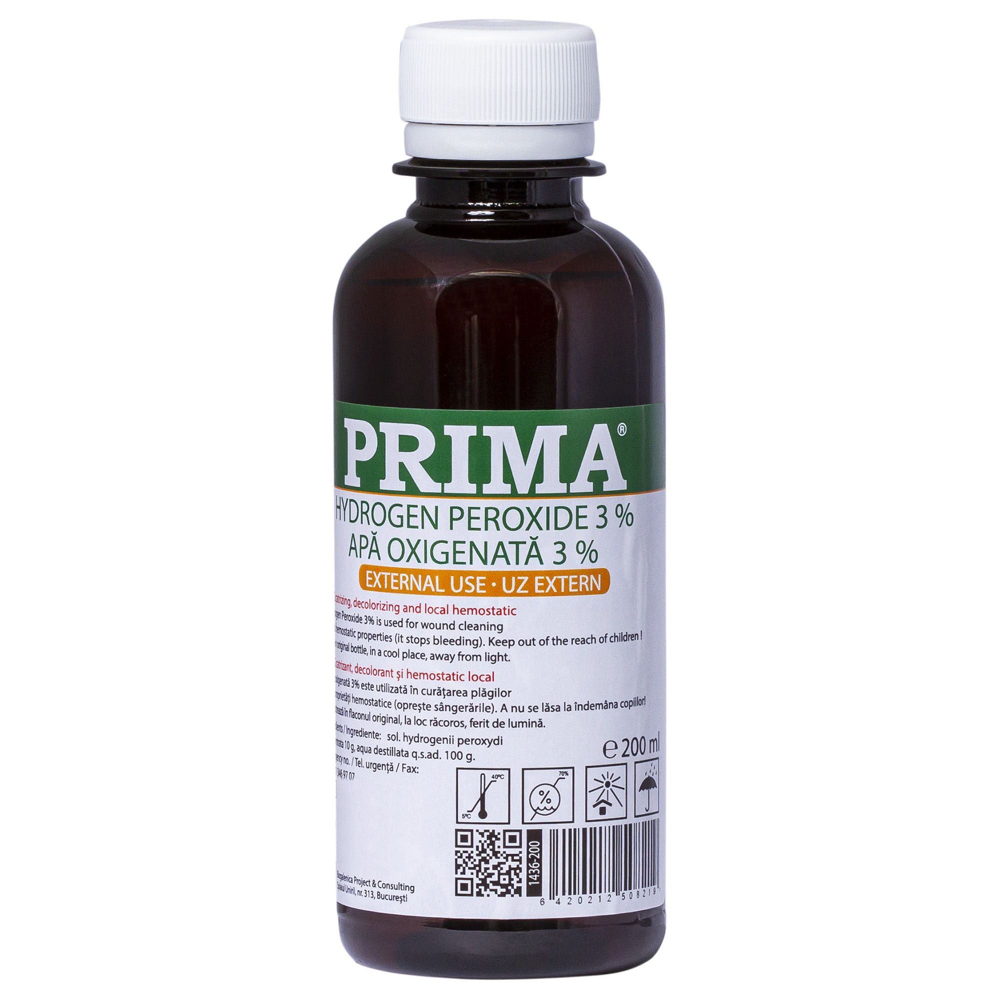 Apa oxigenata - peroxid de hidrogen - 3% - 200ml