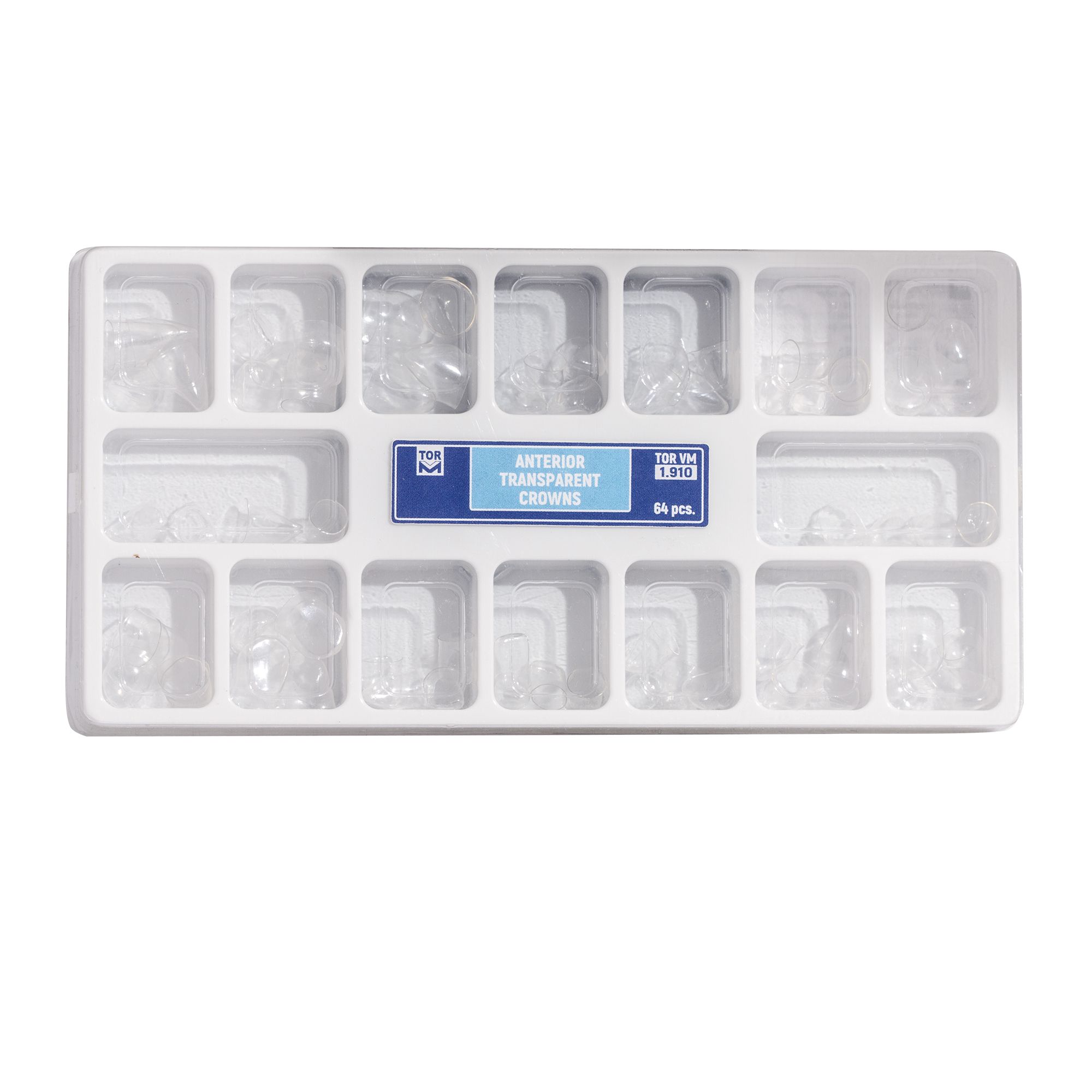 Coroane / Cape transparente celuloid frontali 64/set