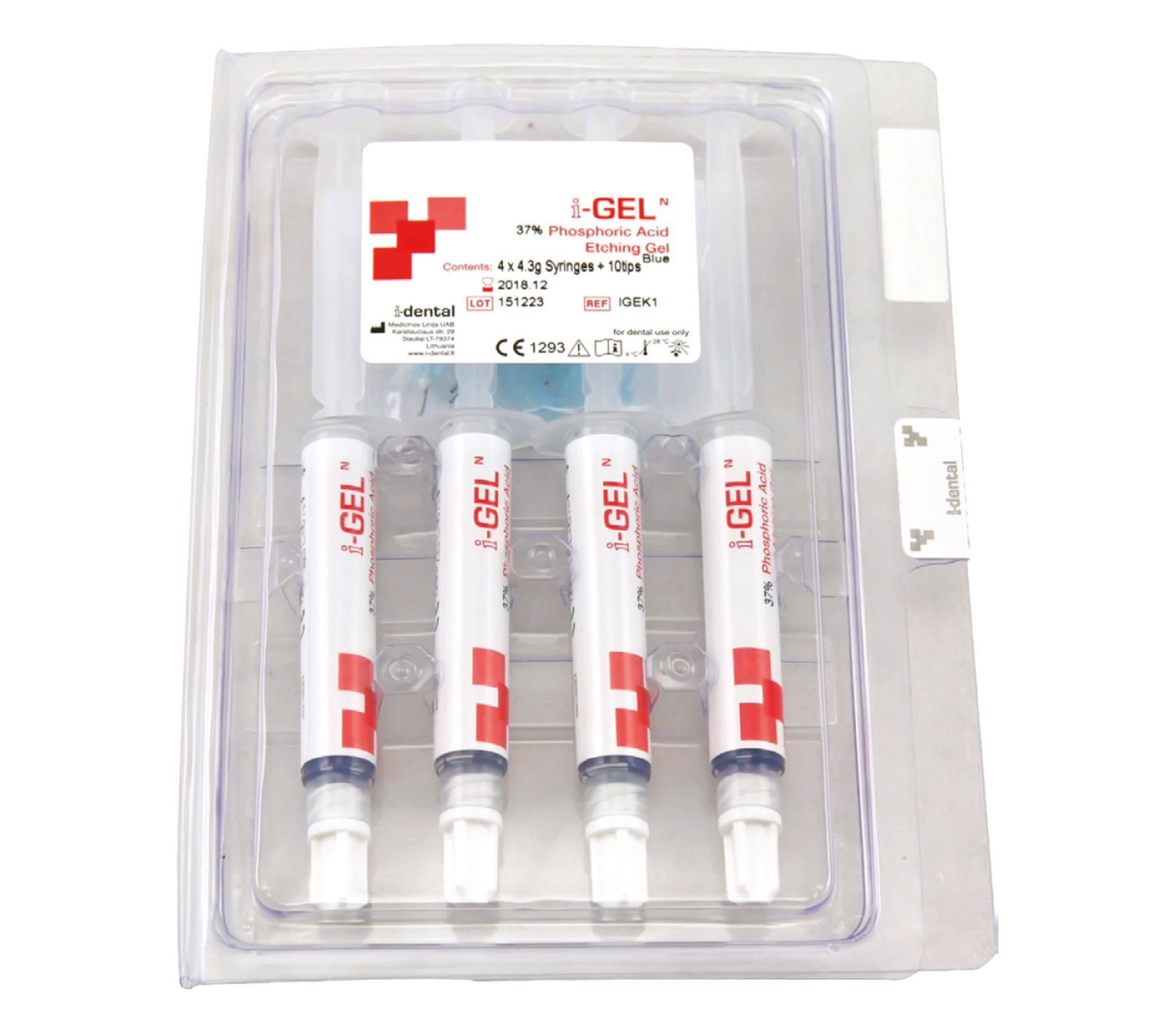 i-GEL Acid Demineralizant, pentru smalt si dentina, 4 seringix4.3gr, 10 varfuri