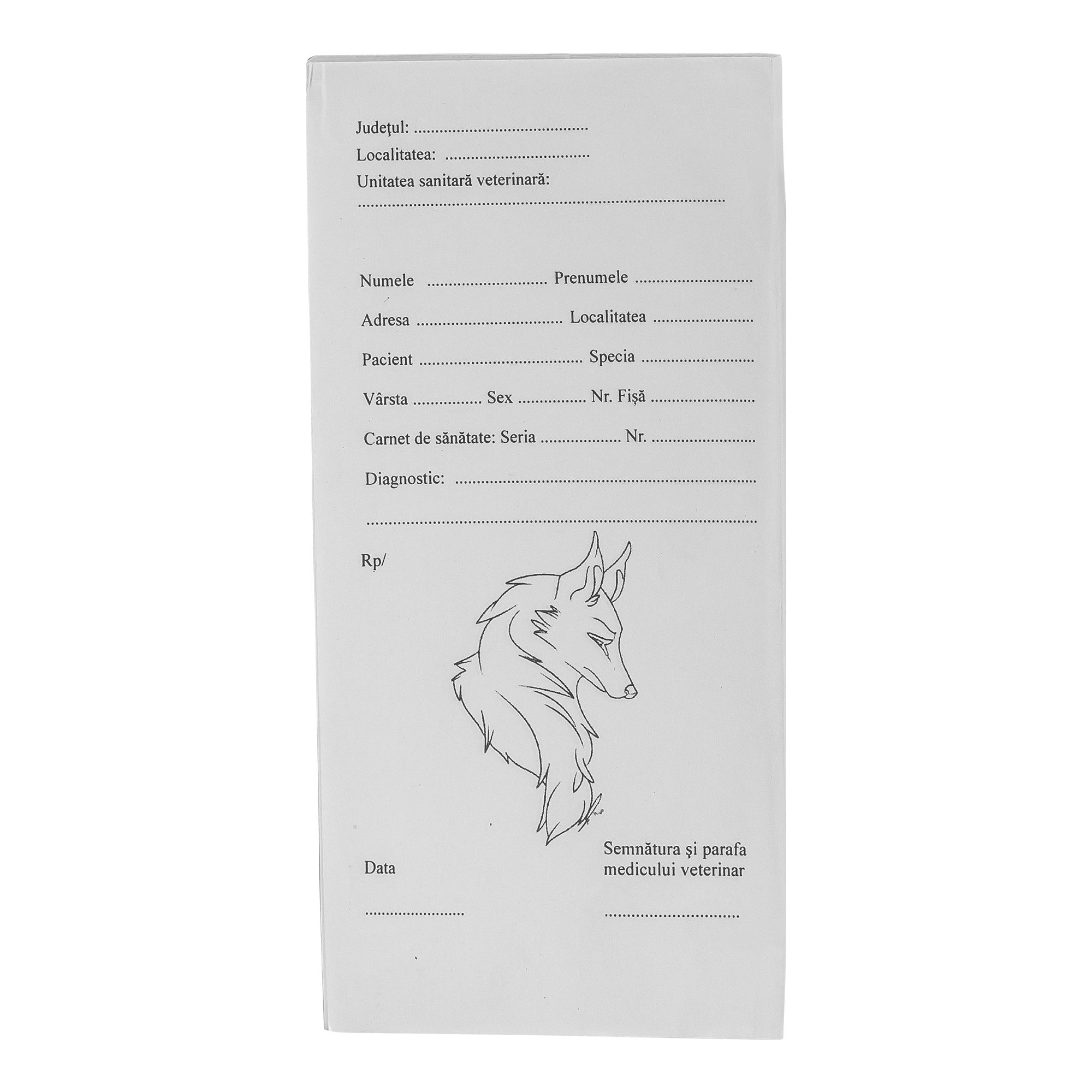 Retetar medical veterinar, A6, 100 file