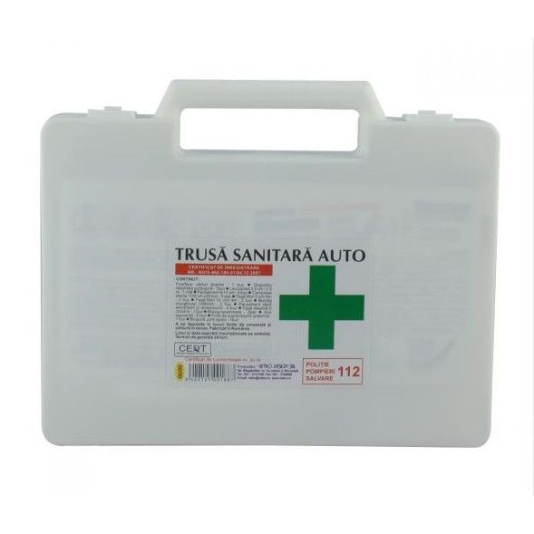 Trusa sanitara prim ajutor auto aviz RAR si MS