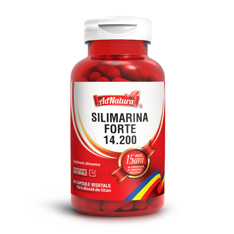Silimarina forte 284mg, extract Armurariu 40:1, pentru ficat, Ad Natura, 60 capsule
