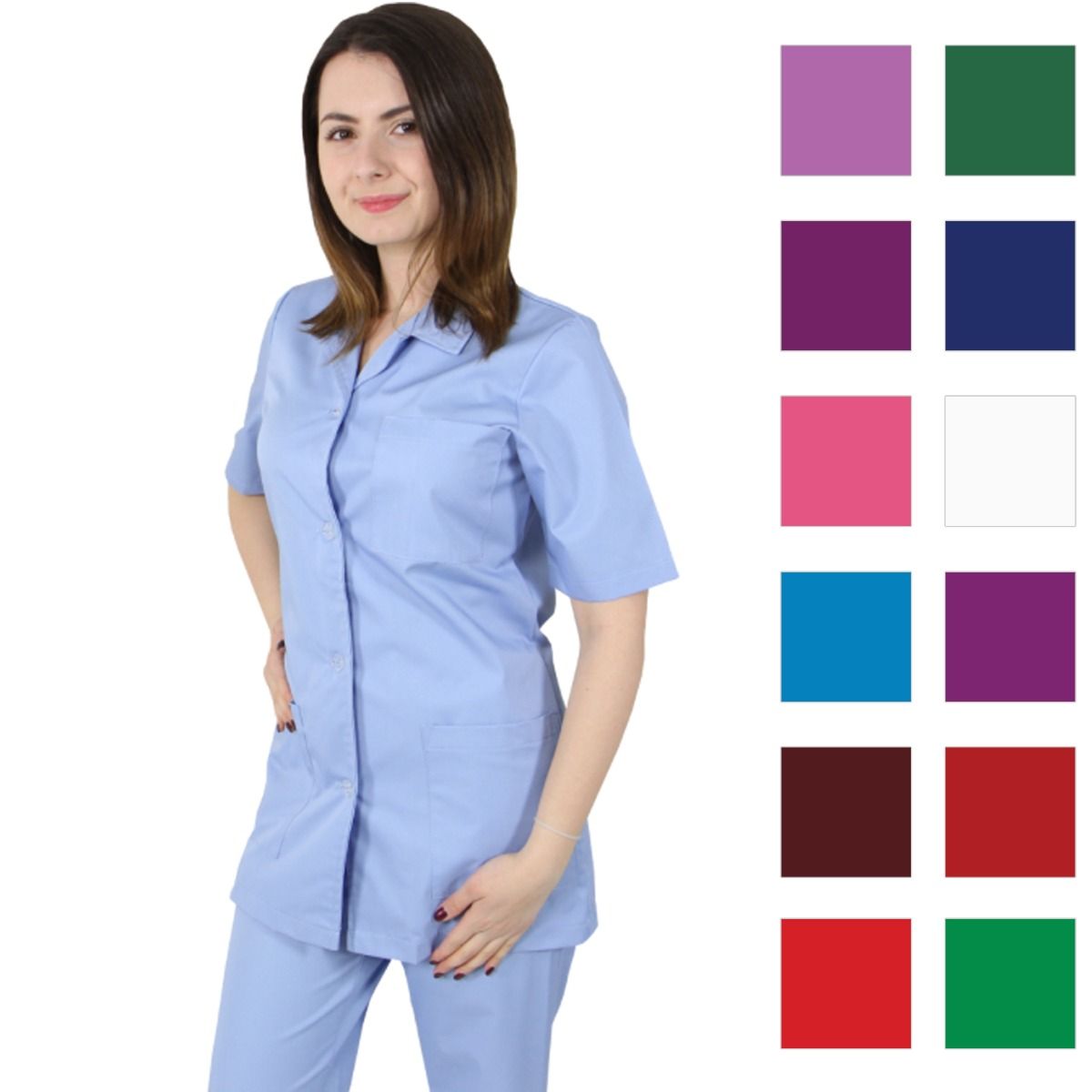 Halat dama ANA Premium bleu - Uniforma Medicala