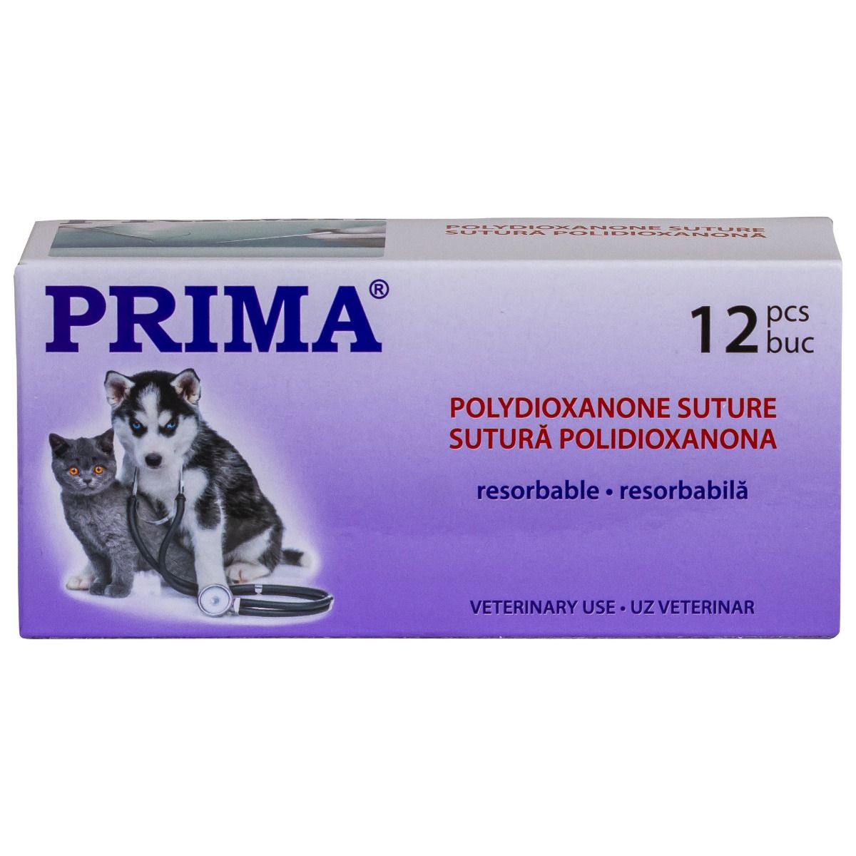 Sutura chirurgicala polidioxanona PRIMA 75cm ac varf taietor 1/2 20mm USP 2/0, uz veterinar