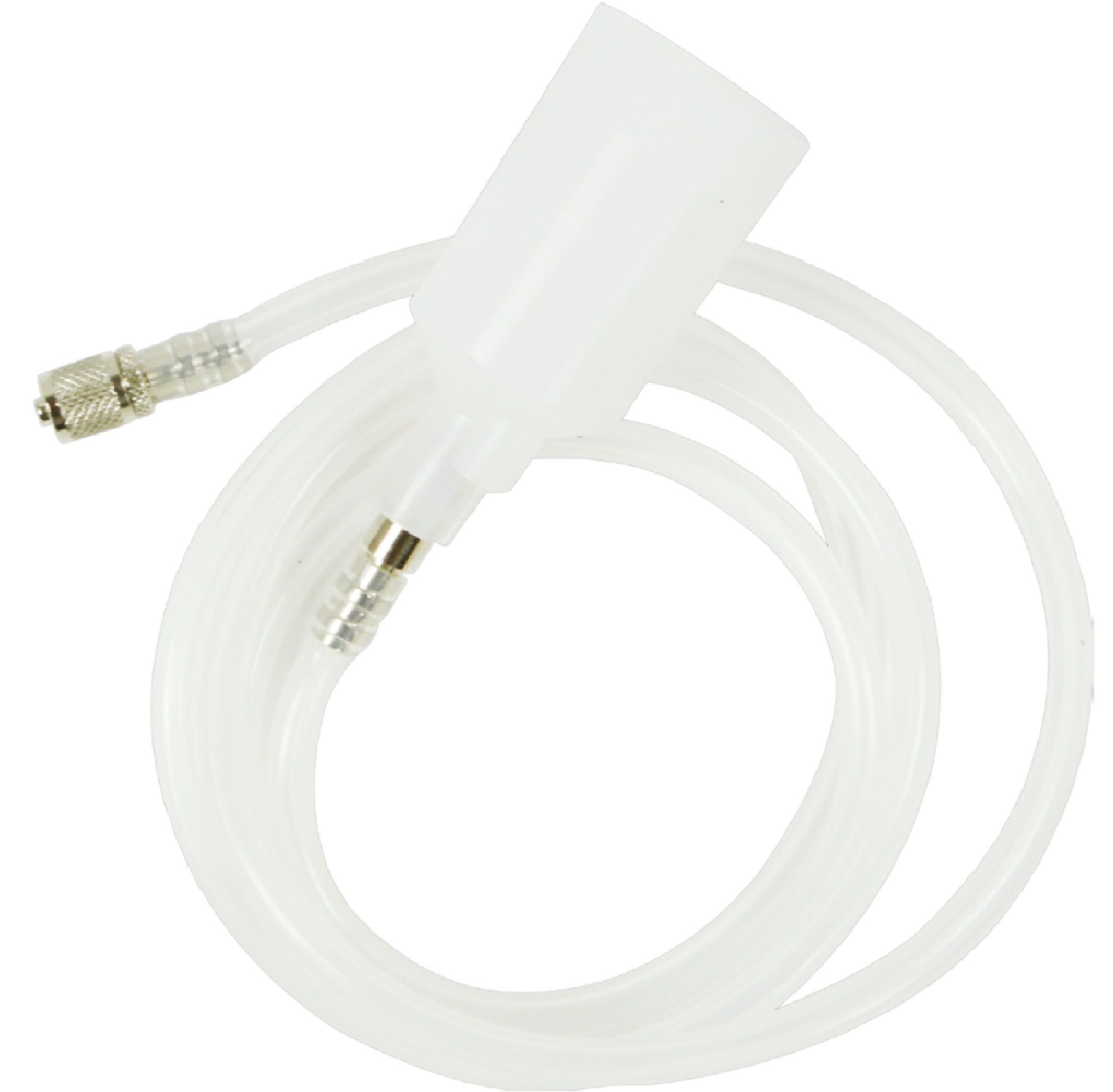Set perfuzie silicon cu adaptor Luer-Lock pentru vitei, vaci, tauri, transparent, uz veterinar