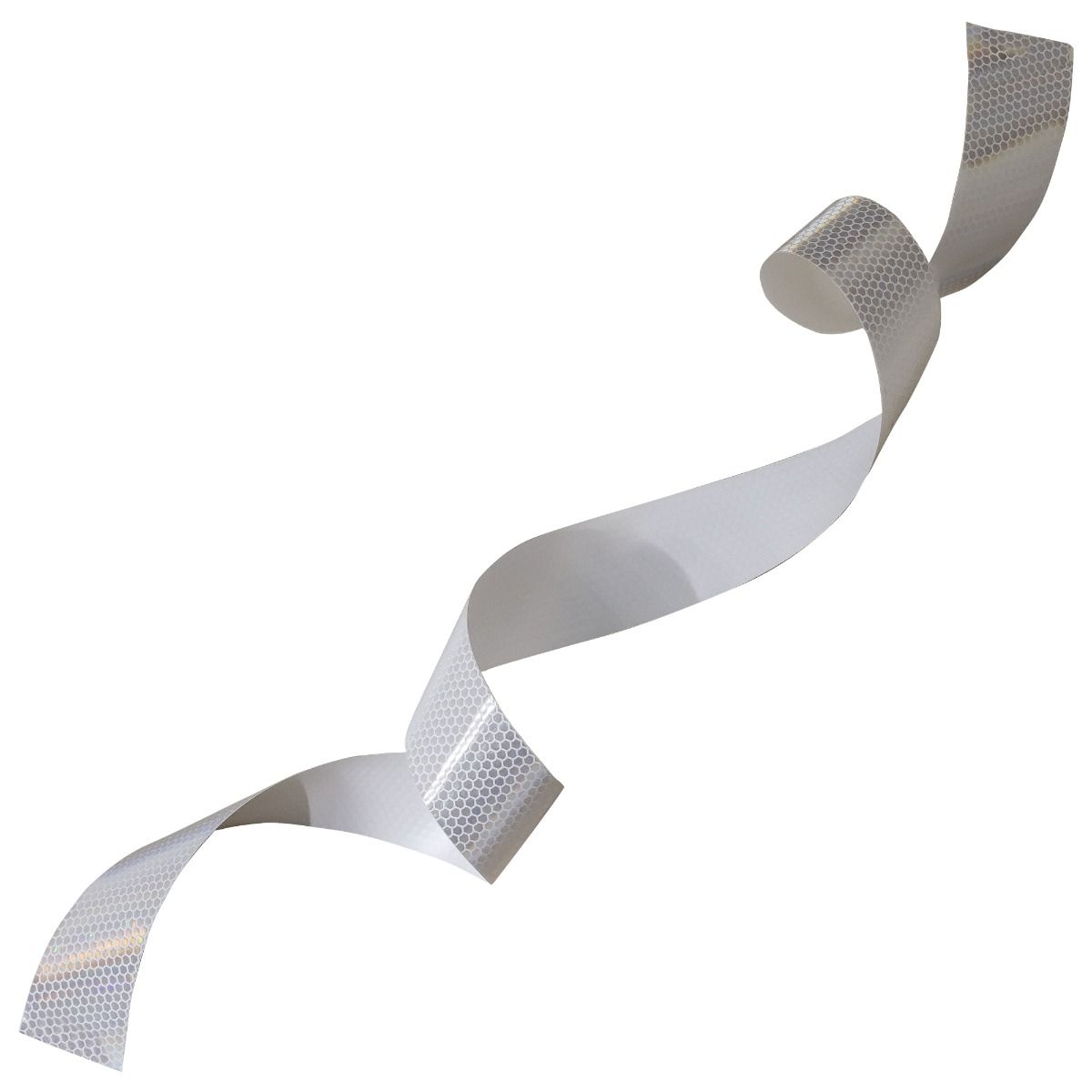 Banda reflectorizanta alba din PVC tip fagure 5cm x 1m - folie PVC reflectorizanta auto omologata