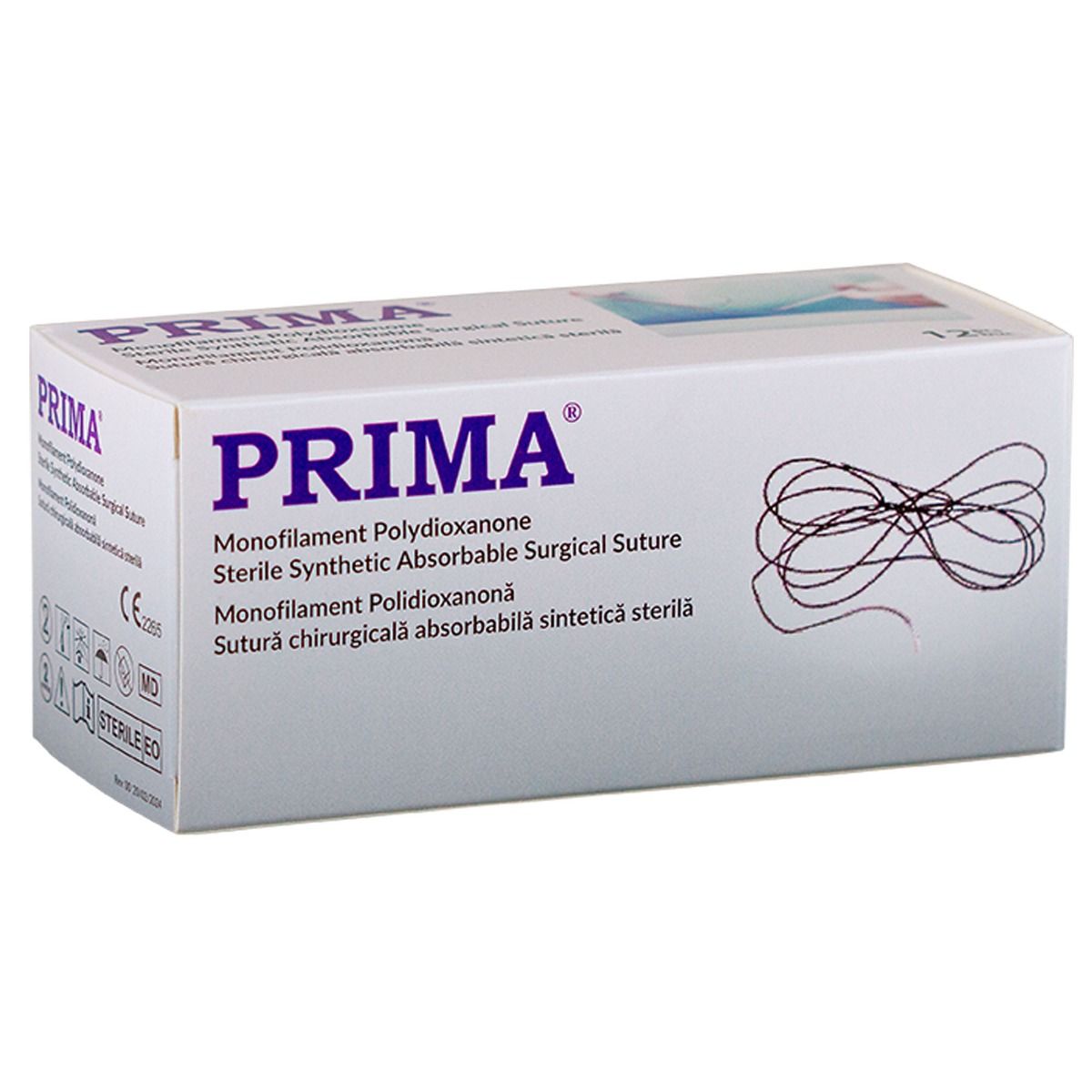 Sutura chirurgicala polidioxanona PRIMA 75cm ac varf triunghiular 1/2 36mm USP 1