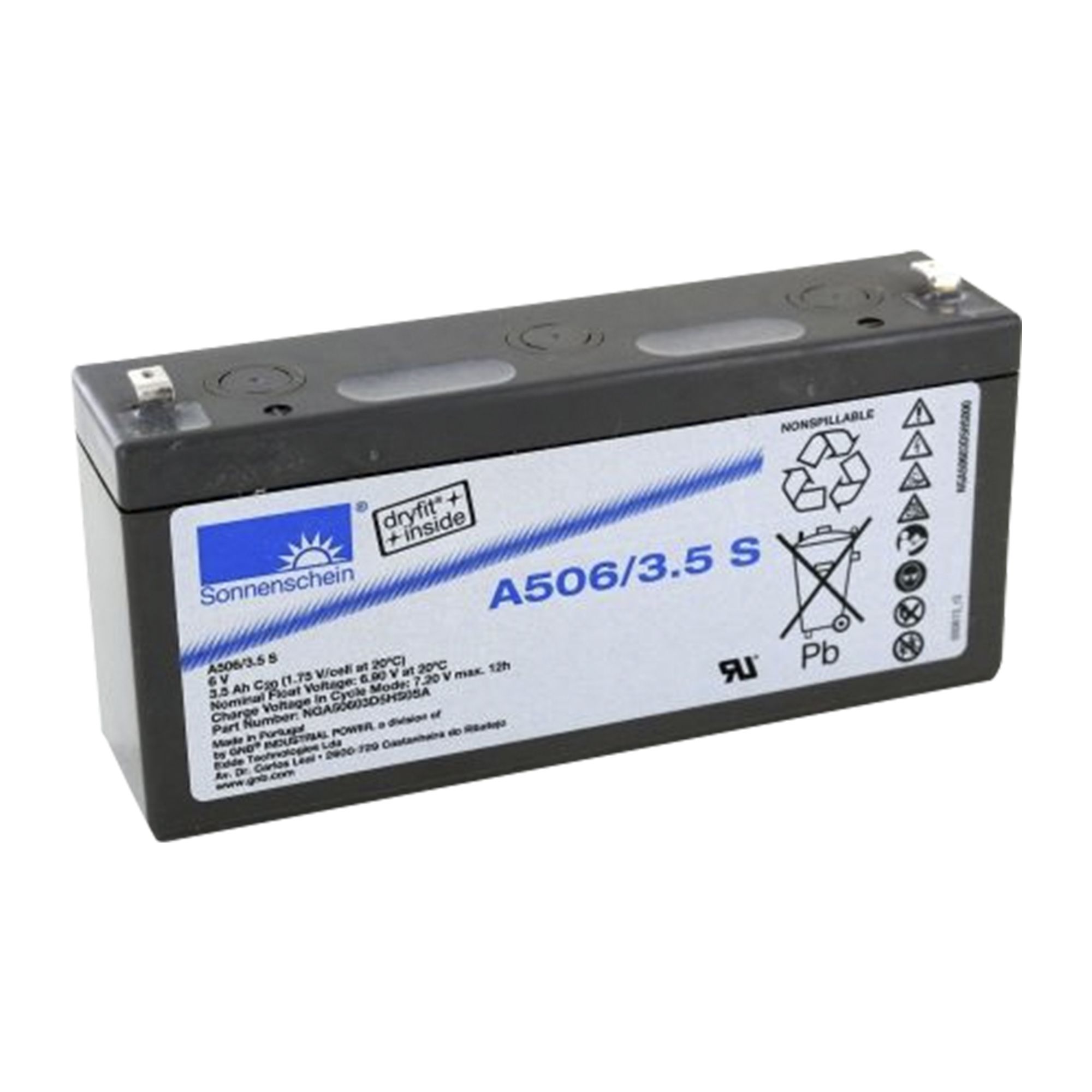 Acumulator electrocardiograf GE Hellige EK31 - EK33 Lead, 6V, 3.5Ah, 0.75 kg