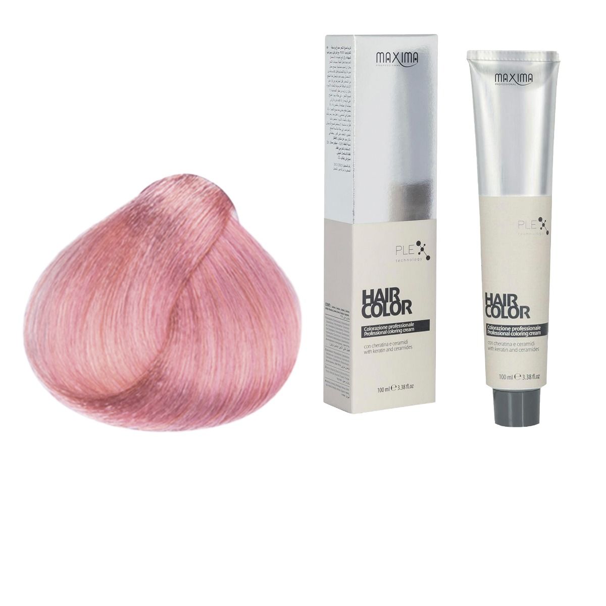 Vopsea profesionala de par Maxima, 8 Roz arctic metalic, 100 ml