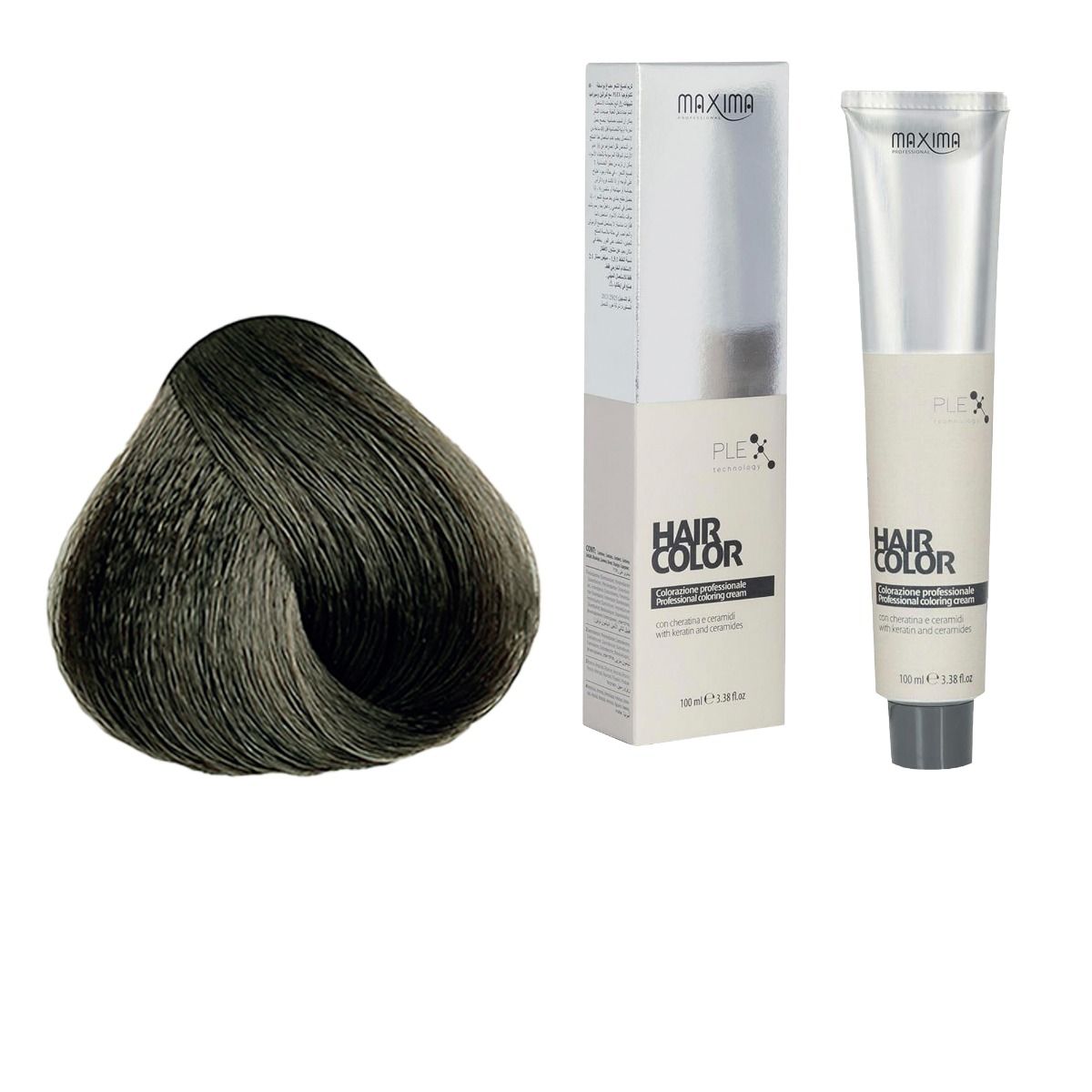 Vopsea profesionala de par, 5.01 Saten deschis rece, MAXIMA, 100ml
