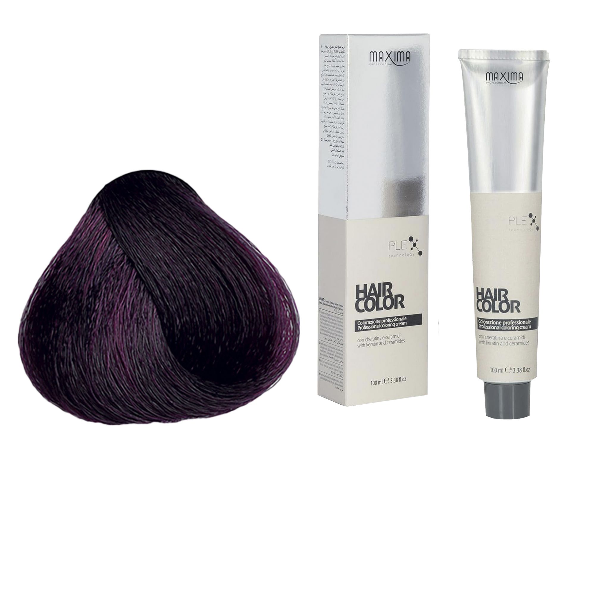 Vopsea profesionala de par, 5.2 Saten violet deschis, MAXIMA, 100ml
