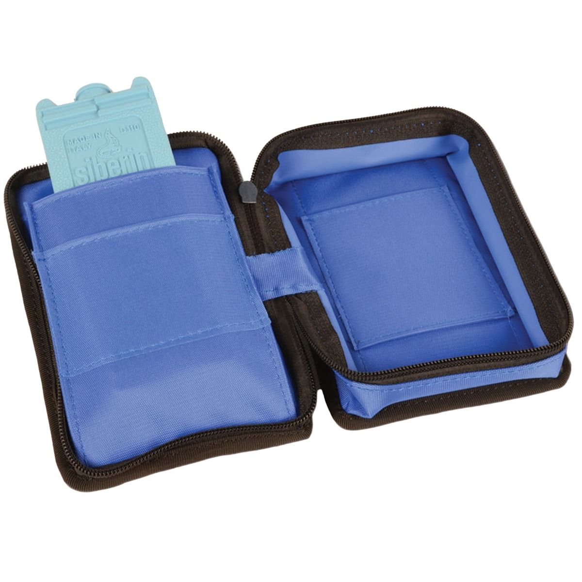 Geanta termoizolanta pentru insulina, 17 x 11.5 x 5.5 cm, albastra
