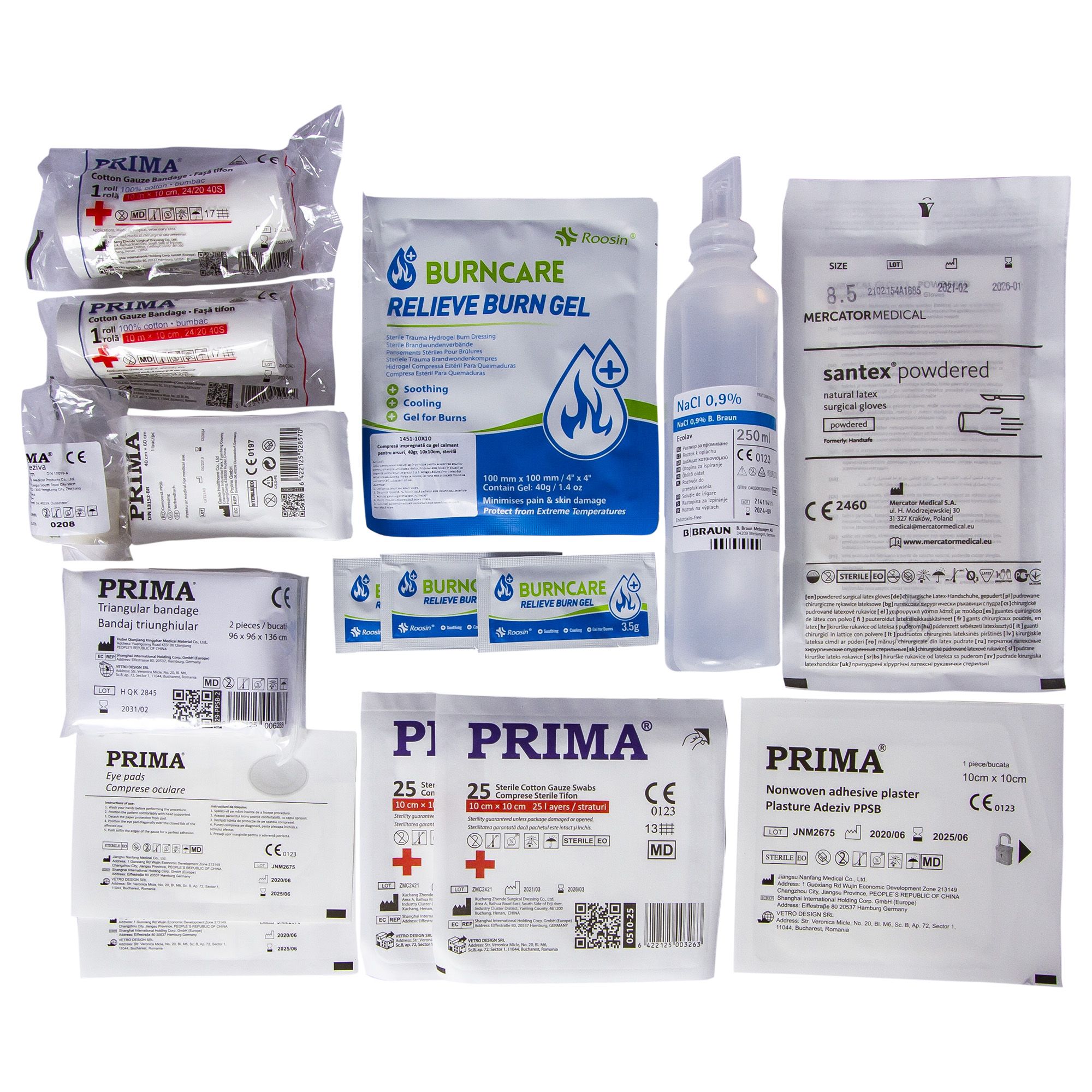 Kit Trusa de Prim Ajutor pentru arsuri PRIMA