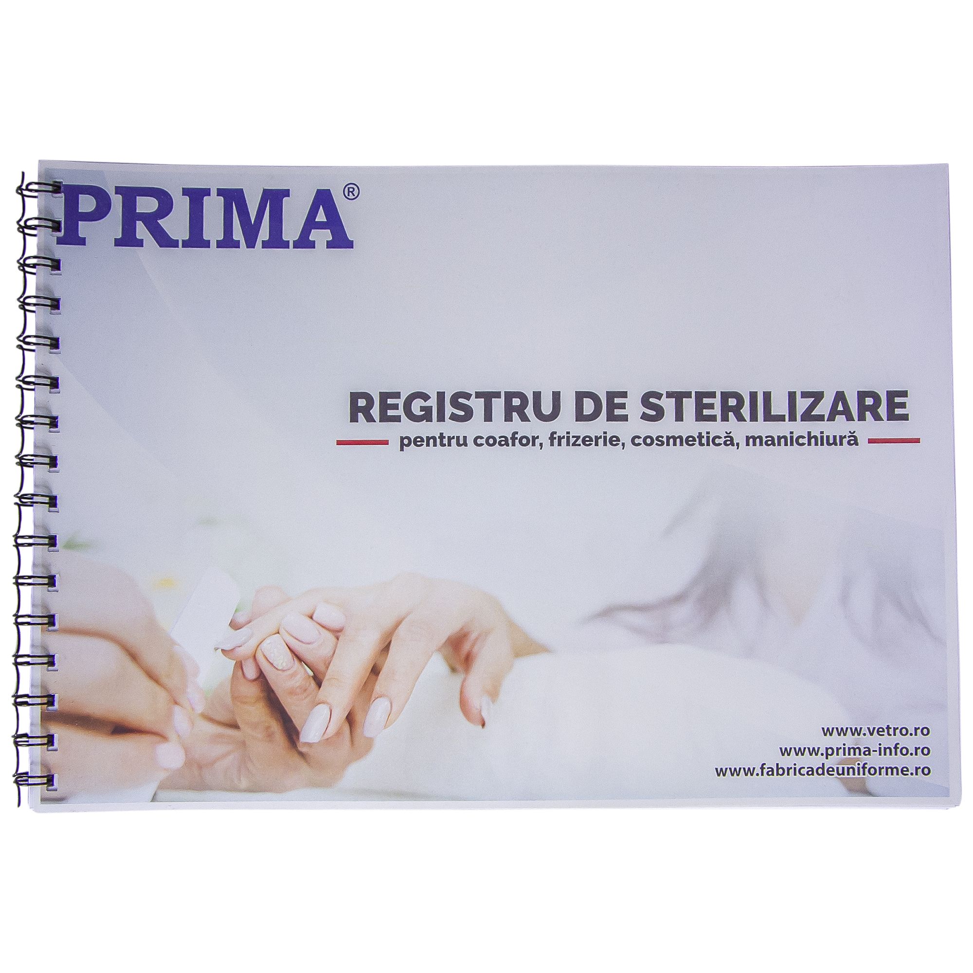 Registru sterilizare cosmetic pentru saloane de infrumusetare, PRIMA, A4, 50 file