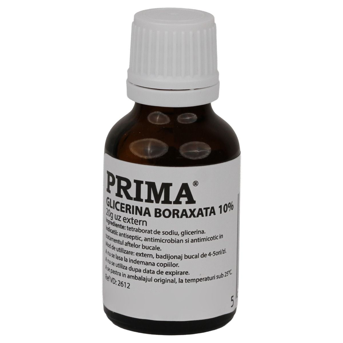 Glicerina boraxata 10%, 20g – Solutie pentru badijonari bucale, uz extern