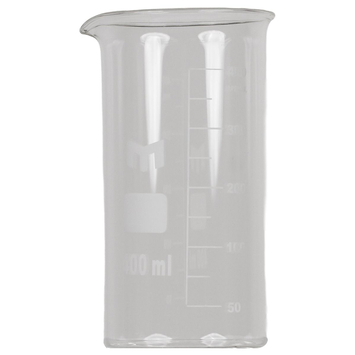Pahar Berzelius 400 ml, sticla borosilicata, gradat, forma inalta cu cioc - Ø 80 mm, h 110 mm, pentru laborator