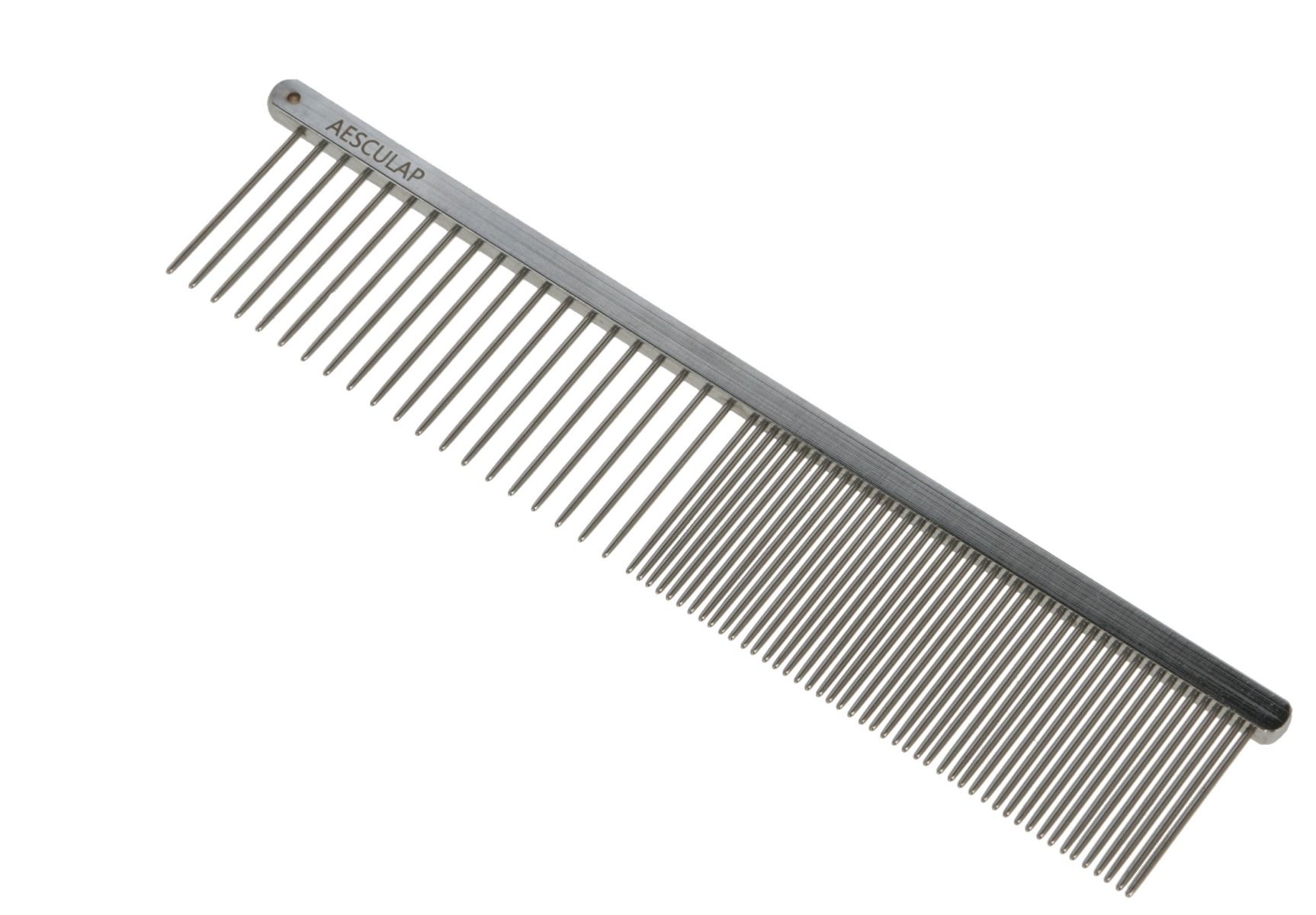 Pieptene metalic AESCULAP din otel inoxidabil pentru animale, 202x40 mm - caini si pisici