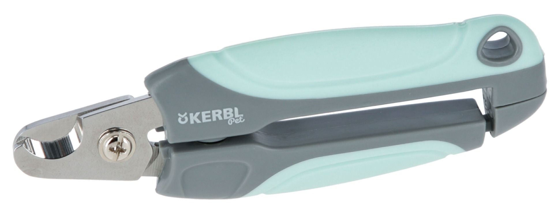 Cleste unghii animale, 14cm, otel inoxidabil si plastic, verde/gri