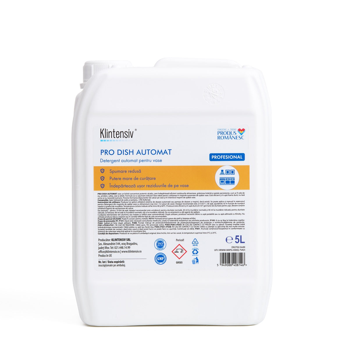 Klintensiv PRO DISH Detergent Profesional de Vase pentru Mașini Automate