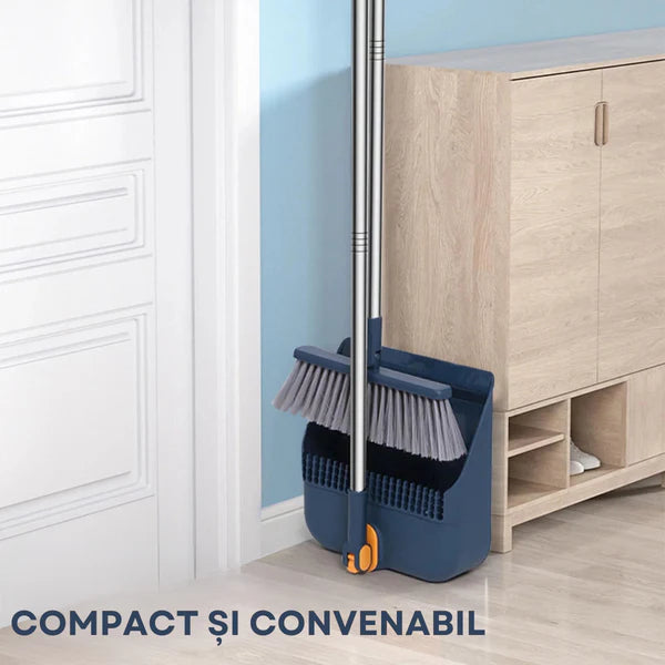 Mătură cu cap rotativ 45° DreamRamp cu făraș și teu + sistem pliabil