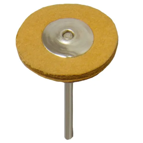 Perie circulara din piele de caprioara pentru lustruire proteze, diametrul 25 mm, 5 straturi, 1 bucata
