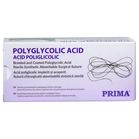 Sutura chirurgicala acid poliglicolic PRIMA 150cm fara ac USP 3/0