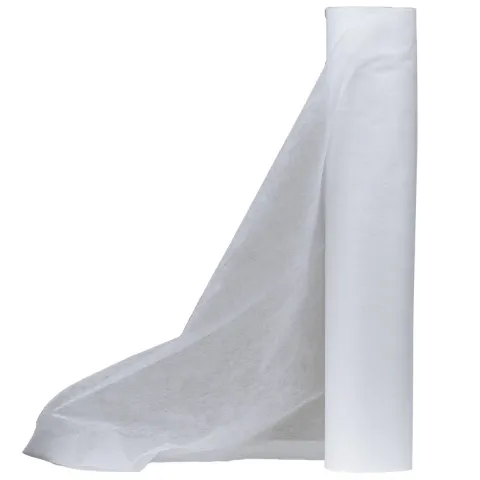 Rola cearceaf hartie din TNT, material netesut 100% polipropilena, 50cm x 70m, alb, pentru pat medical sau de cosmetica