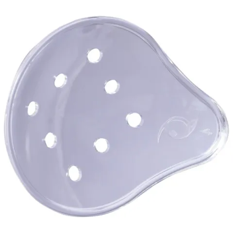 Ocluzor rigid steril din silicon, transparent, cu 8 orificii, pentru protectie oculara adulti