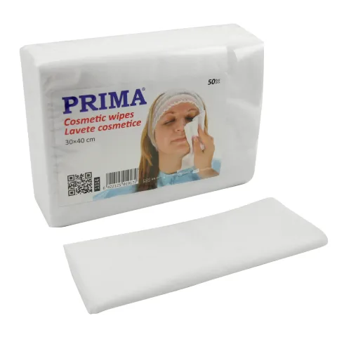 Lavete cosmetice PRIMA, 30x40cm, din netesut, 50 bucati