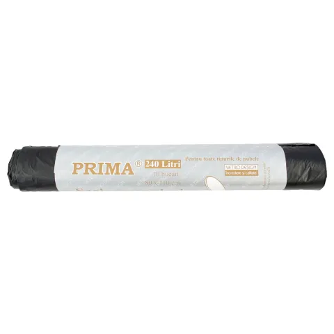 Saci menajeri negri, HDPE, PRIMA, 240L, 110x125cm, 10buc