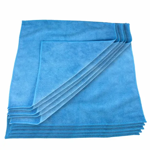 Laveta microfibra, flausata, 40x40cm, pentru suprafete, albastra, 45g, 20buc