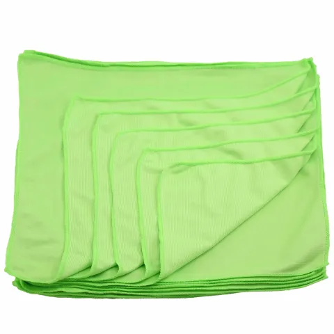 Laveta microfibra, neteda, 40x40cm, pentru ferestre, verde, 43g, 20buc